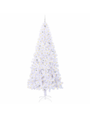 Albero di Natale artificiale Bianco 240 cm PVC e Acciaio