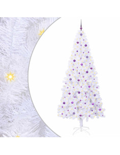 Albero di Natale artificiale Bianco 240 cm PVC e Acciaio 2