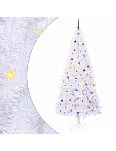 Albero di Natale artificiale Bianco 240 cm PVC e Acciaio