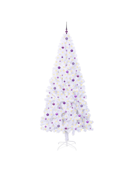 Albero di Natale artificiale Bianco 240 cm PVC e Acciaio