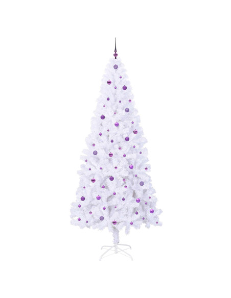 Albero di Natale artificiale Bianco 240 cm PVC e Acciaio