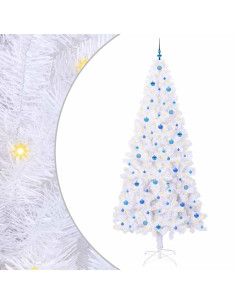 Albero di Natale artificiale Bianco 240 cm PVC e Acciaio 2