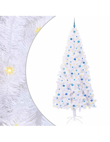 Albero di Natale artificiale Bianco 240 cm PVC e Acciaio