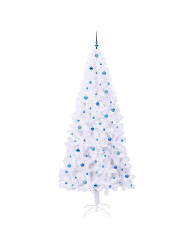 Albero di Natale artificiale Bianco 240 cm PVC e Acciaio