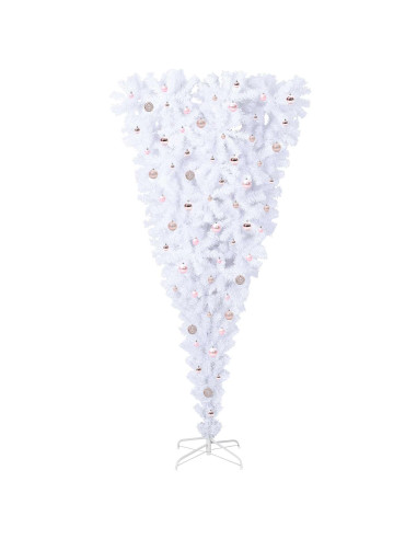 Albero di Natale artificiale Bianco 240 cm PVC e Acciaio