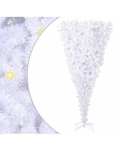 Albero di Natale artificiale Bianco 240 cm PVC e Acciaio