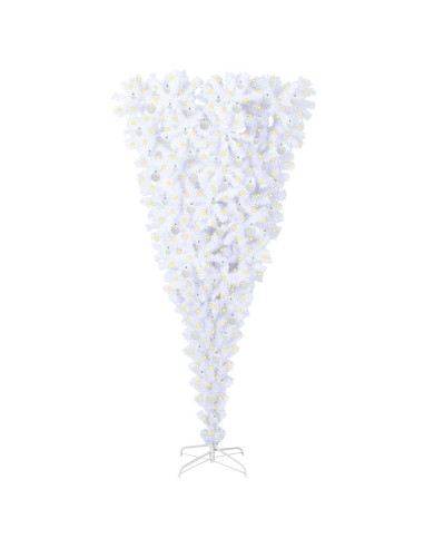 Albero di Natale artificiale Bianco 240 cm PVC e Acciaio