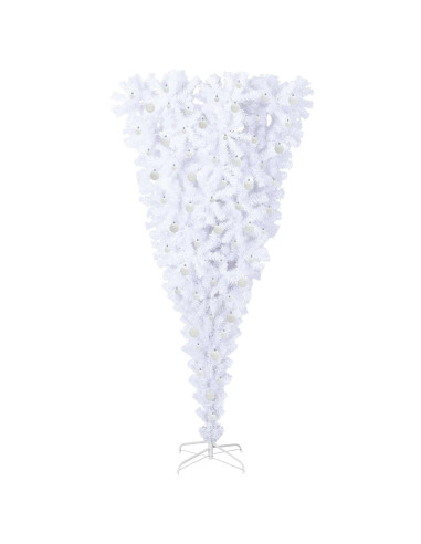 Albero di Natale artificiale Bianco 240 cm PVC e Acciaio