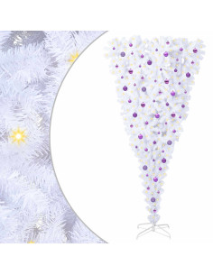 Albero di Natale artificiale Bianco 240 cm PVC e Acciaio 2