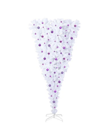 Albero di Natale artificiale Bianco 240 cm PVC e Acciaio