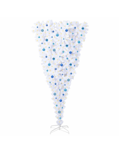 Albero di Natale artificiale Bianco 240 cm PVC e Acciaio