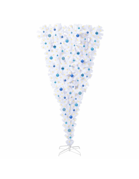 Albero di Natale artificiale Bianco 240 cm PVC e Acciaio