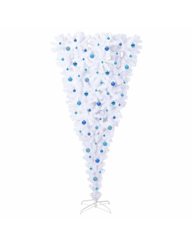 Albero di Natale artificiale Bianco 240 cm PVC e Acciaio