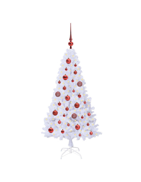 Albero di Natale artificiale Bianco 120 cm PVC e Acciaio