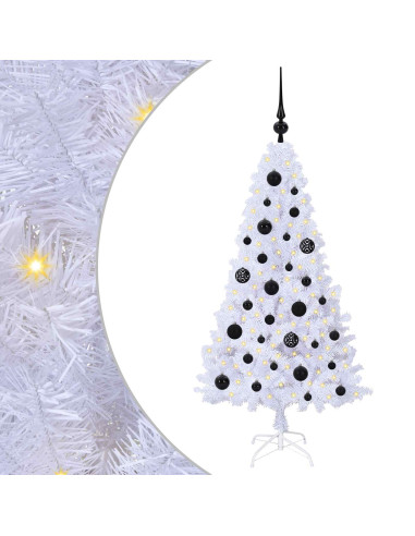 Albero di Natale artificiale Bianco 120 cm PVC e Acciaio