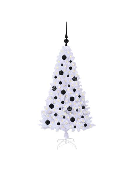 Albero di Natale artificiale Bianco 120 cm PVC e Acciaio