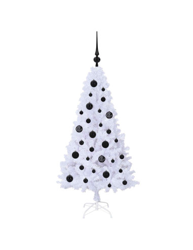 Albero di Natale artificiale Bianco 120 cm PVC e Acciaio