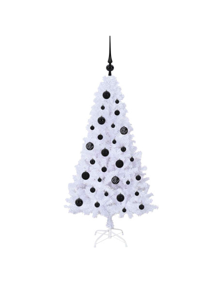 Albero di Natale artificiale Bianco 120 cm PVC e Acciaio