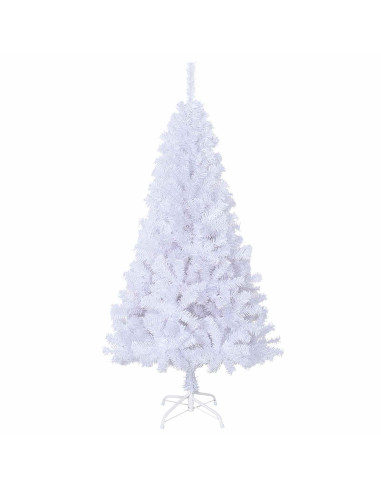 Albero di Natale artificiale Bianco 120 cm PVC e Acciaio