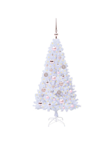 Albero di Natale artificiale Bianco 120 cm PVC e Acciaio
