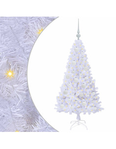 Albero di Natale artificiale Bianco 120 cm PVC e Acciaio 2