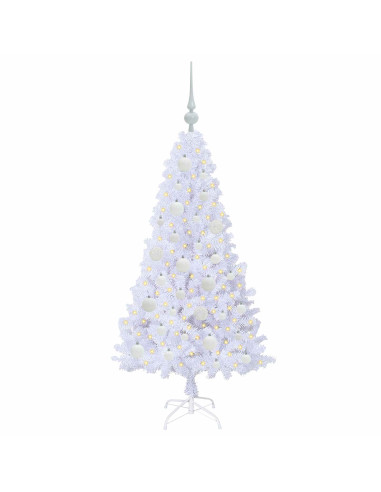 Albero di Natale artificiale Bianco 120 cm PVC e Acciaio