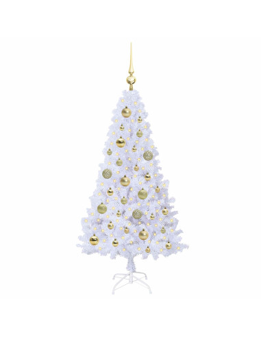Albero di Natale artificiale Bianco 120 cm PVC e Acciaio