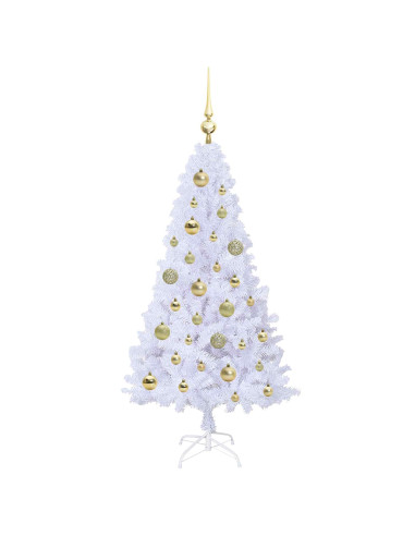 Albero di Natale artificiale Bianco 120 cm PVC e Acciaio