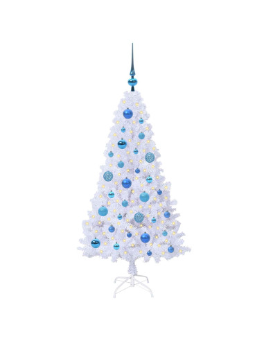 Albero di Natale artificiale Bianco 120 cm PVC e Acciaio