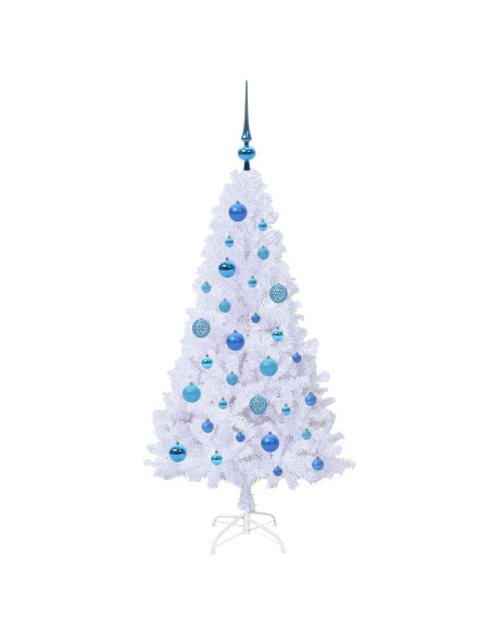 Albero di Natale artificiale Bianco 120 cm PVC e Acciaio