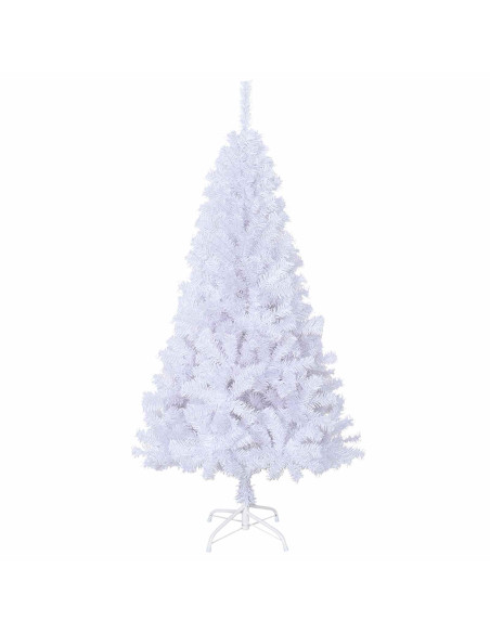 Albero di Natale artificiale Bianco 120 cm PVC e Acciaio