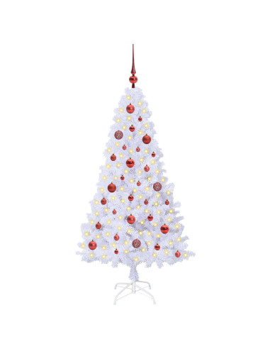 Albero di Natale artificiale Bianco 150 cm PVC e Acciaio