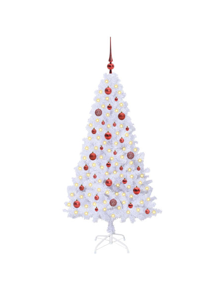 Albero di Natale artificiale Bianco 150 cm PVC e Acciaio