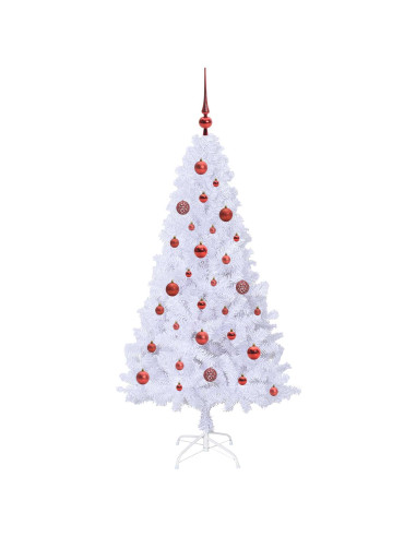 Albero di Natale artificiale Bianco 150 cm PVC e Acciaio
