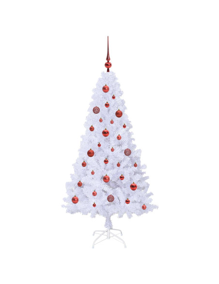 Albero di Natale artificiale Bianco 150 cm PVC e Acciaio