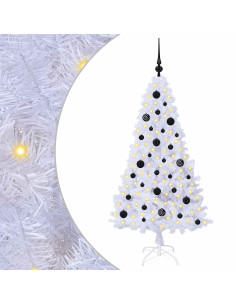 Albero di Natale artificiale Bianco 150 cm PVC e Acciaio 2