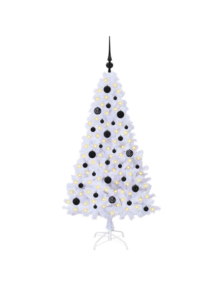 Albero di Natale artificiale Bianco 150 cm PVC e Acciaio