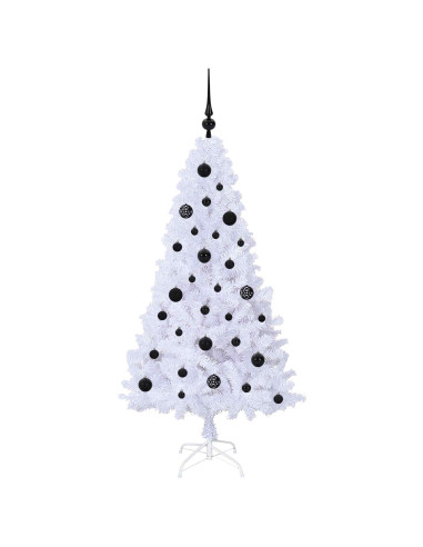 Albero di Natale artificiale Bianco 150 cm PVC e Acciaio