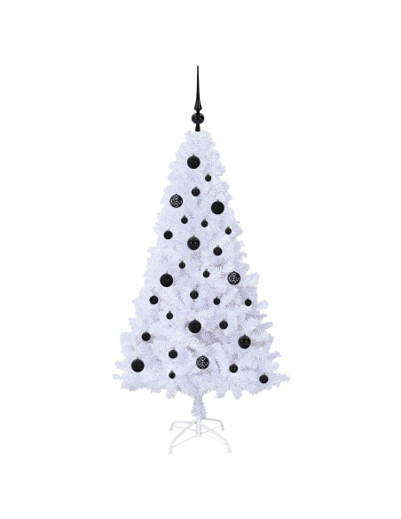 Albero di Natale artificiale Bianco 150 cm PVC e Acciaio
