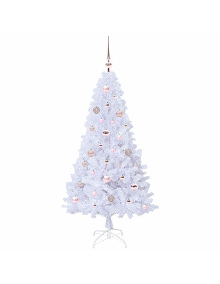 Albero di Natale artificiale Bianco 150 cm PVC e Acciaio