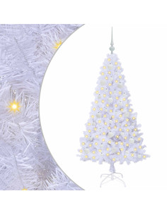 Albero di Natale artificiale Bianco 150 cm PVC e Acciaio 2