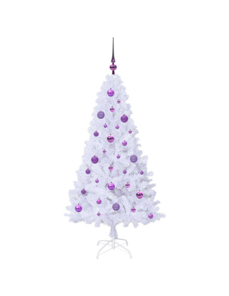 Albero di Natale artificiale Bianco 150 cm PVC e Acciaio