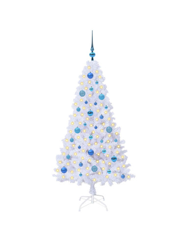 Albero di Natale artificiale Bianco 150 cm PVC e Acciaio