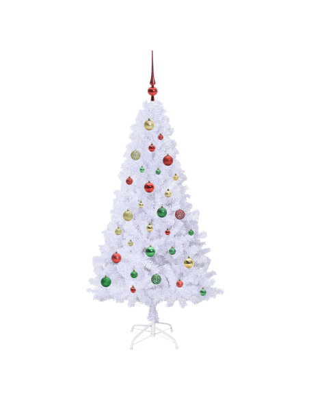 Albero di Natale artificiale Bianco 150 cm PVC e Acciaio