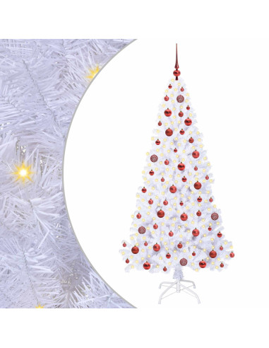 Albero di Natale artificiale Bianco 180 cm PVC e Acciaio