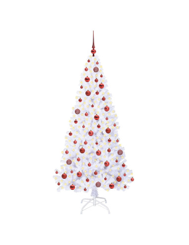 Albero di Natale artificiale Bianco 180 cm PVC e Acciaio