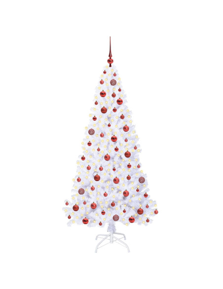 Albero di Natale artificiale Bianco 180 cm PVC e Acciaio