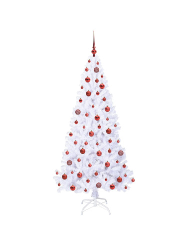 Albero di Natale artificiale Bianco 180 cm PVC e Acciaio