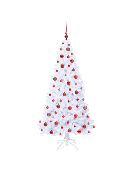Albero di Natale artificiale Bianco 180 cm PVC e Acciaio