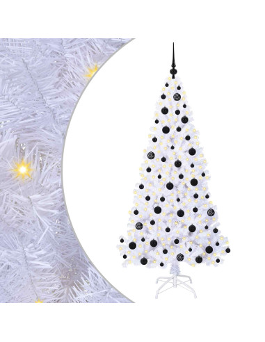 Albero di Natale artificiale Bianco 180 cm PVC e Acciaio